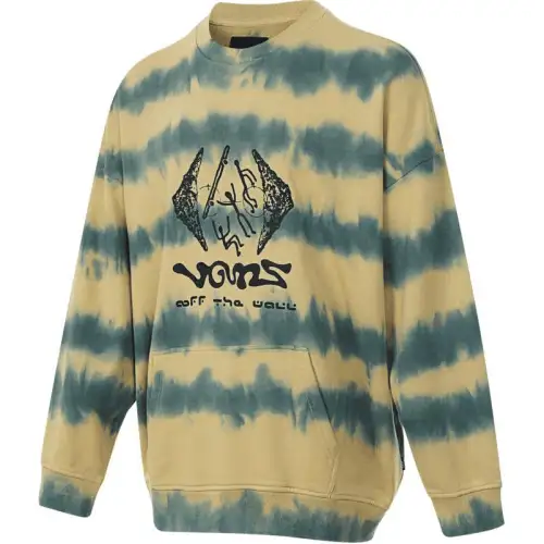 Vans Stripe DYE CREW Sweatshirt Men's Yellow/Blue