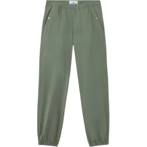 STONE ISLAND Casual Pants Men's Musk Green Moderate Cuffed Pants