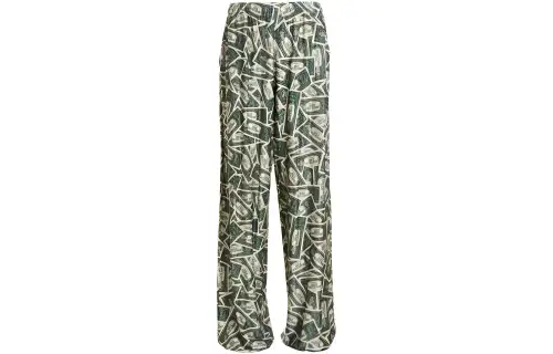 Vetements All Over Dollar Printed Straight Leg Trousers