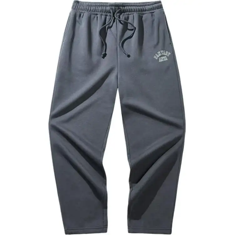 Anta Life Collection Comfortable Casual Minimalist Style Loose Fit Fleece Lined Knitted Sweatpants Men's Castle Gray