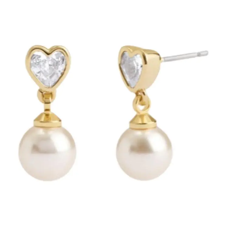 COACH Original Design Artificial Pearl Earrings Women's White