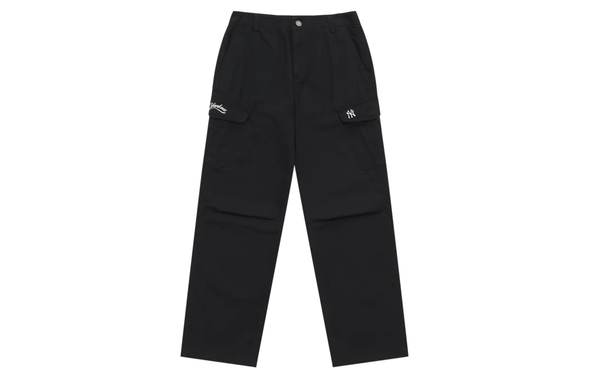 MLB Preppy Style Collection New York Yankees FW24 Cargo Pants Unisex Black