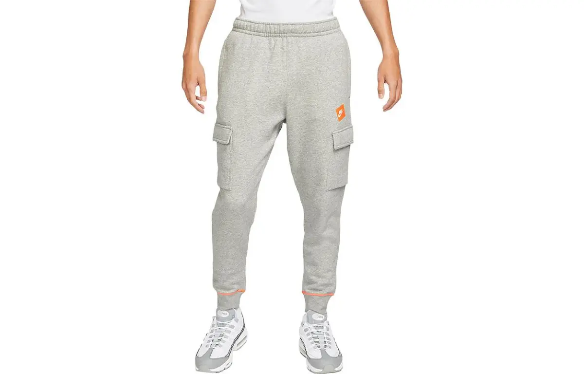 Nike Casual Pants Men's Gray Thickened Cuffed Pants