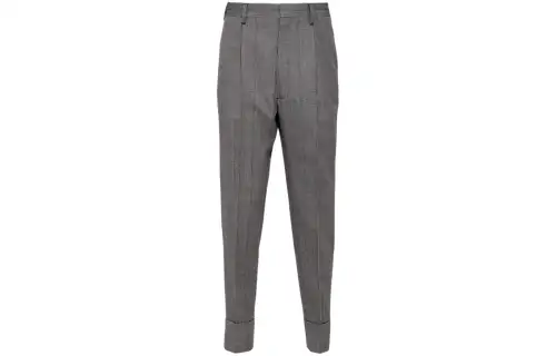 PRADA SS24 Casual Pants Men's Smoke Gray