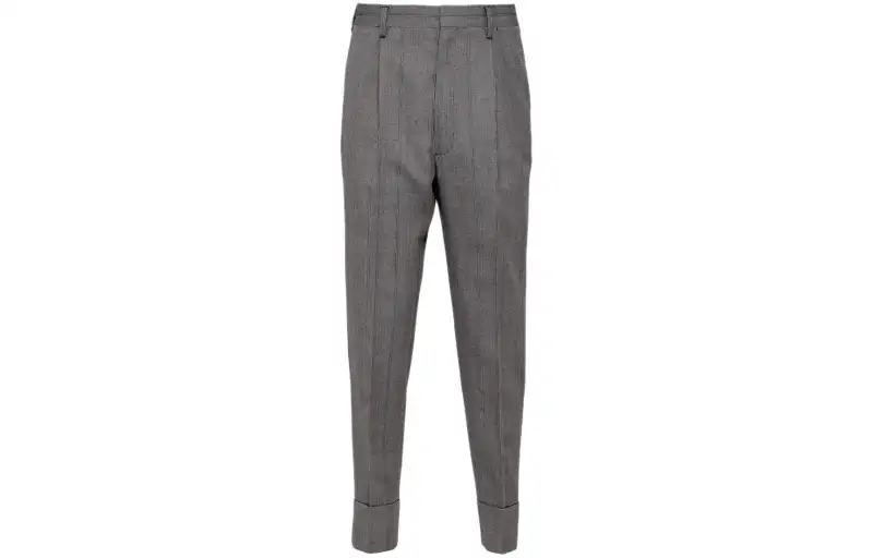 PRADA SS24 Casual Pants Men's Smoke Gray