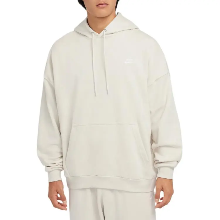 Nike Sweatshirts Men's White Hooded Moderate Straight Fit