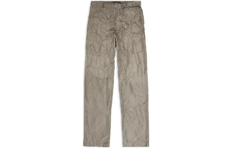 Balenciaga Crinkle Effect Straight Leg Trousers