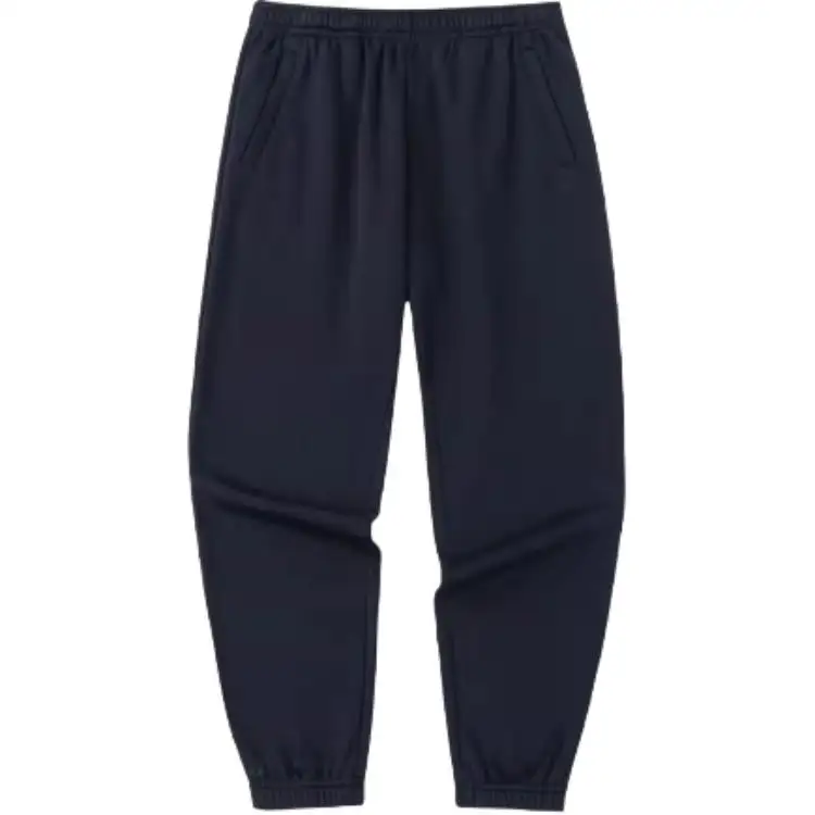 Anta Sports Life Collection Mid Rise Fleece Lined Lace Up Elastic Cuff Knitted Sweatpants Men's Basic Black