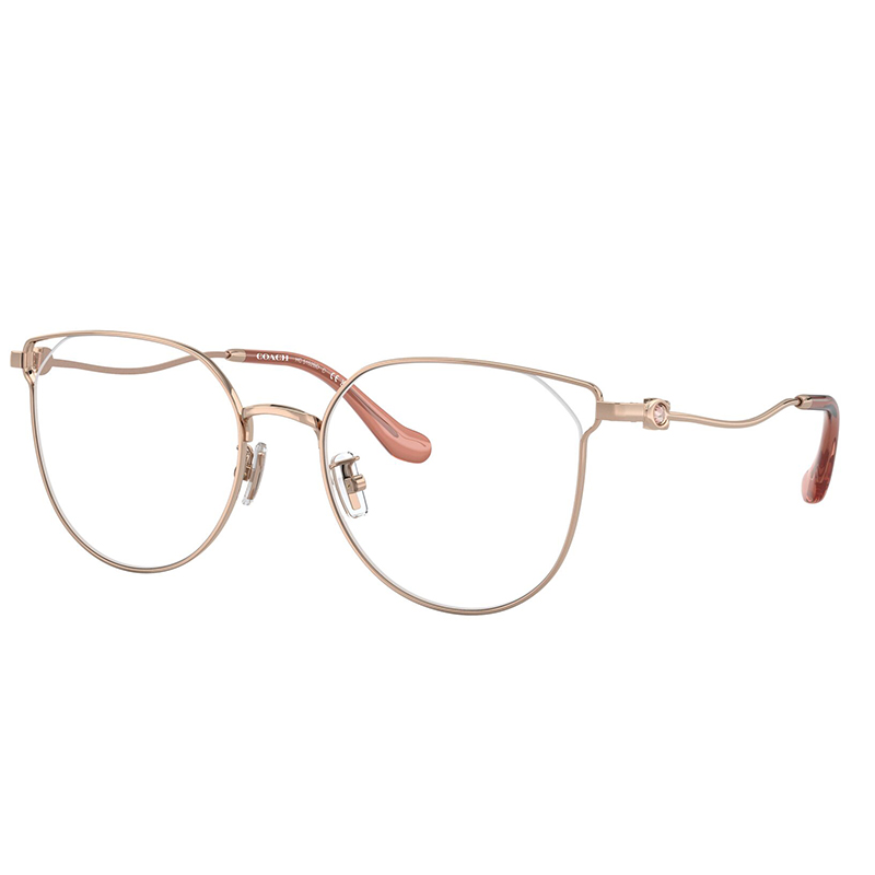 COACH Irregular Shape Eyeglass Frames Women's Rose Gold