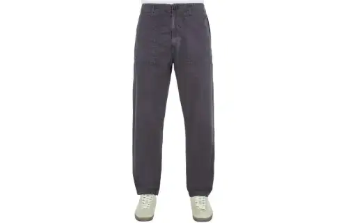 STONE ISLAND 432f1 Weatherproof Cotton Canvas_ Ghost Piece Casual Pants Men's Steel Gray