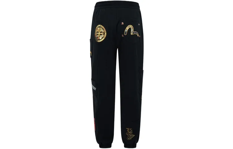 EVISU Knitted Sweatpants Men's Black