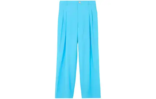 Burberry Casual Pants Men's Bright Opal Blue Moderate Straight Fit Pants