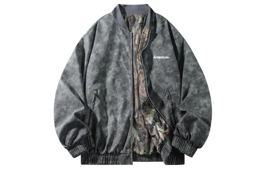 Kawasaki Leather Jackets Unisex Baseball Collar Moderate