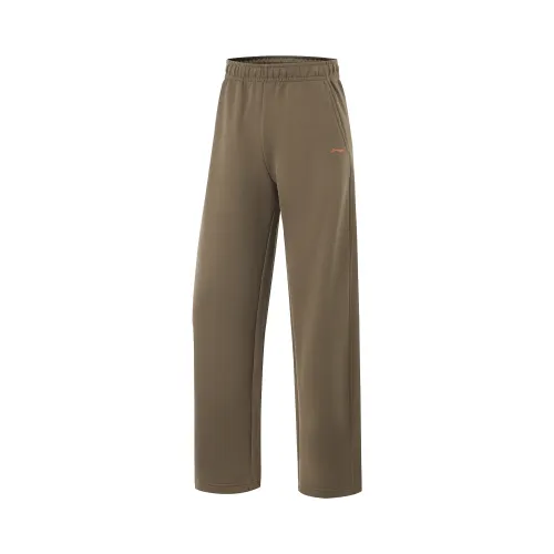 Li Ning Fitness Series Knitted Sweatpants Unisex Teak Brown