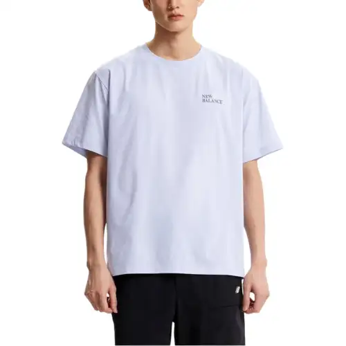 New Balance UNI FROZENSEMI Over FIT T Shirt Unisex 76 Light Purple