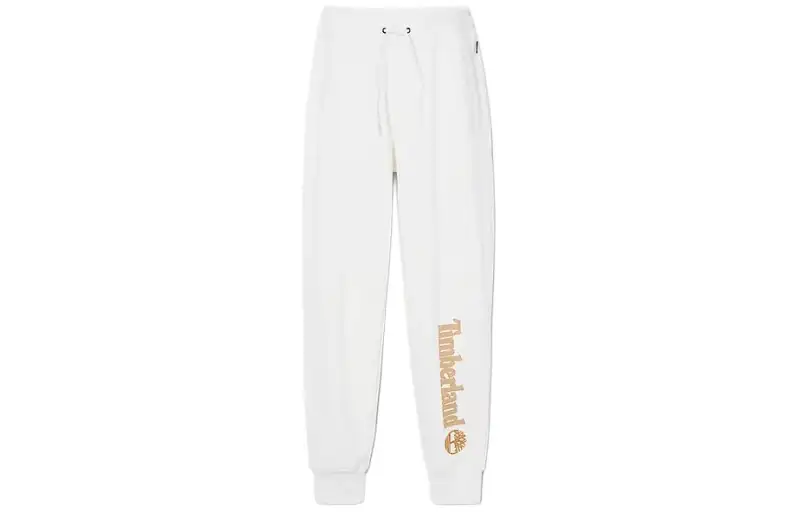 Timberland Linear Logo Sweatpant Knitted Sweatpants Men's White