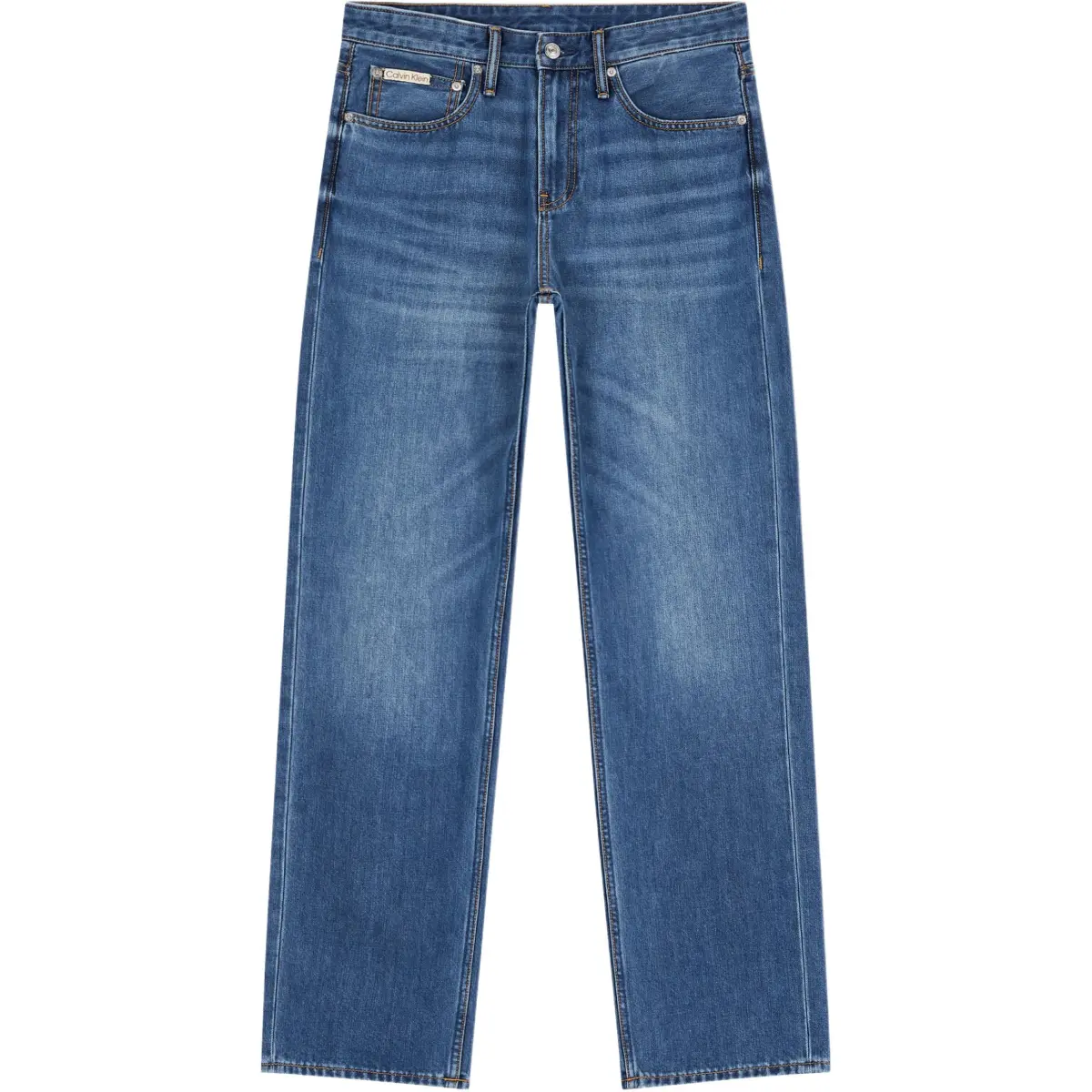 Calvin Klein Jeans Men's Blue Moderate Straight Fit Pants