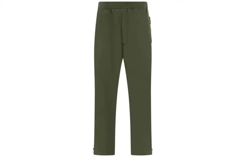 PRADA Casual Pants Men's Green Moderate Straight Fit Pants