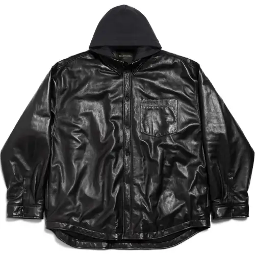 Balenciaga Leather Shirt Parka