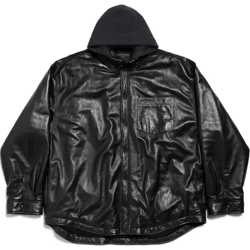 Balenciaga Leather Shirt Parka