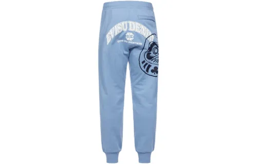 EVISU Casual Pants Men's Gray Blue Moderate Sweatpants