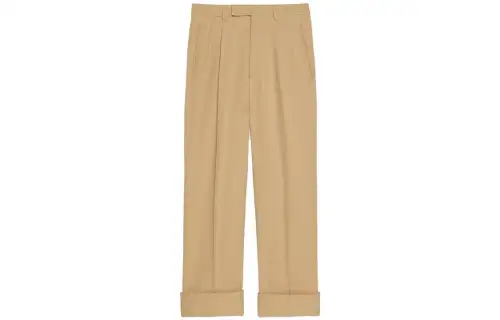 GUCCI Casual Pants Men's Beige Moderate Straight Fit Pants
