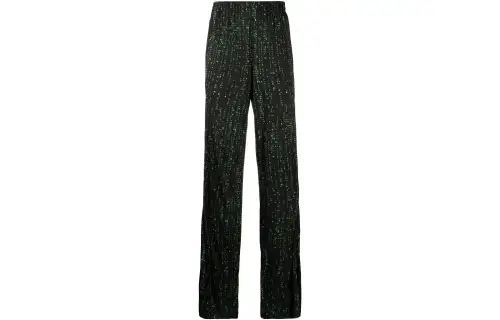 Vetements Casual Pants Men's Black Moderate Straight Fit Pants