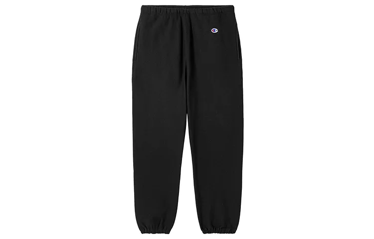 Champion Reverse Weave FW24 Small Logo Embroidery Casual Versatile Loose Fit Minimalist Style Elastic Cuff Fleece Lined