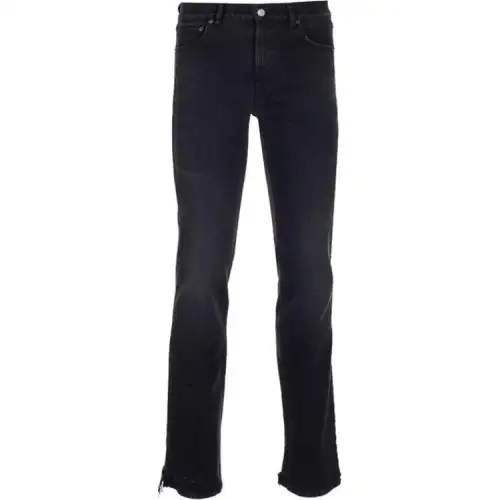 Balenciaga Jeans Men's Black Moderate Straight Fit Pants