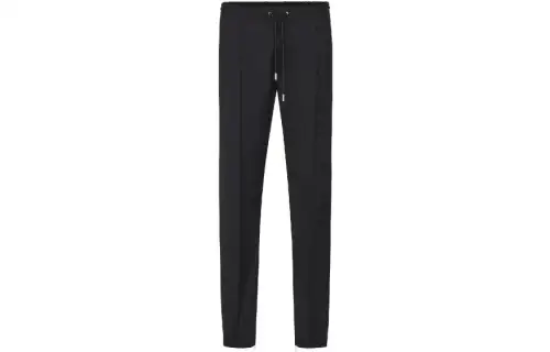 DIOR Quarterly New Products Casual Pants Men's Black Moderate Straight Fit Pants