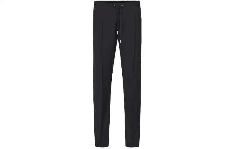 DIOR Quarterly New Products Casual Pants Men's Black Moderate Straight Fit Pants