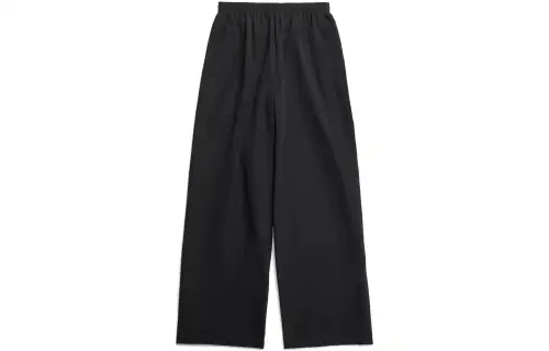 Balenciaga Casual Pants Loose Fit Unisex Black