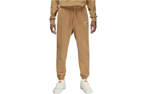 Jordan Flight Fleece Knitted Sweatpants Overseas Version Men's Khaki