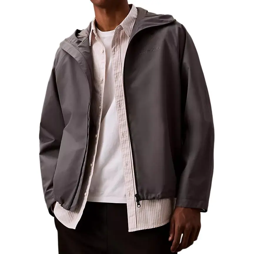 CALVIN KLEIN Trench Coat Men's Gray
