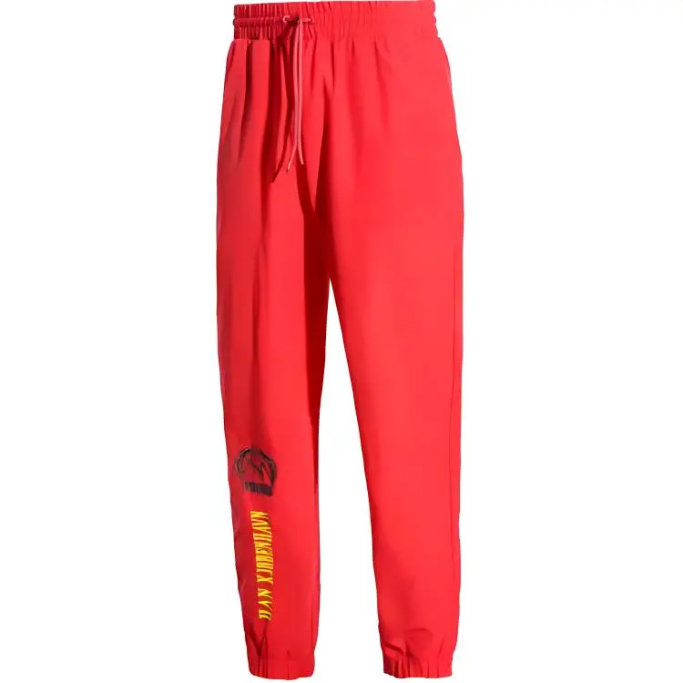 PUMA Casual Pants Men's Red Moderate Cuffed Pants