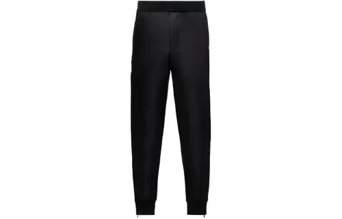PRADA Casual Pants Men's Black Moderate Cuffed Pants
