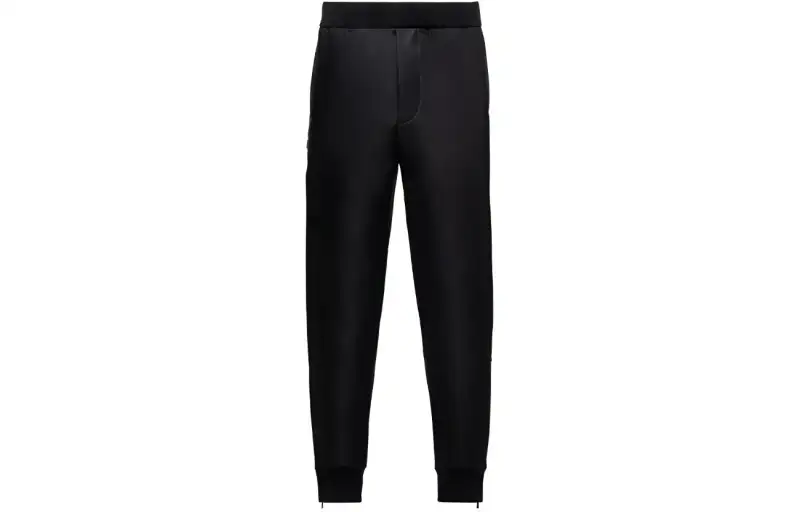 PRADA Casual Pants Men's Black Moderate Cuffed Pants