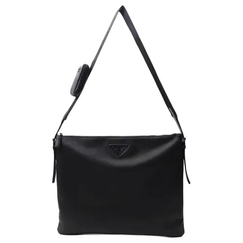 PRADA Calfskin Crossbody Bag Regular Men's Black