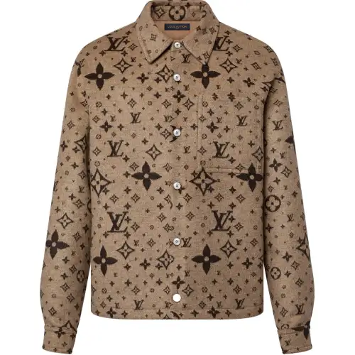 Louis Vuitton 2010s monogram buttoned shirt jacket