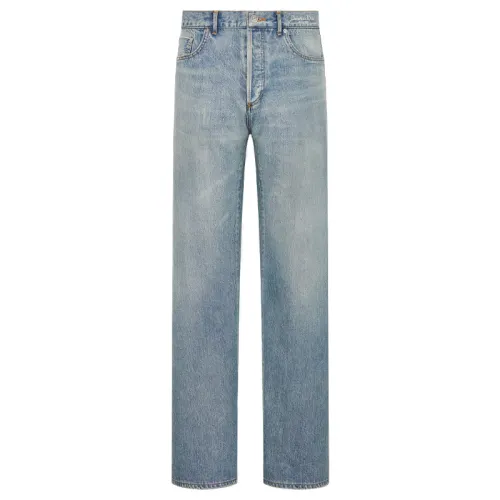 DIOR Jeans Men's Light Blue Moderate Straight Fit Pants