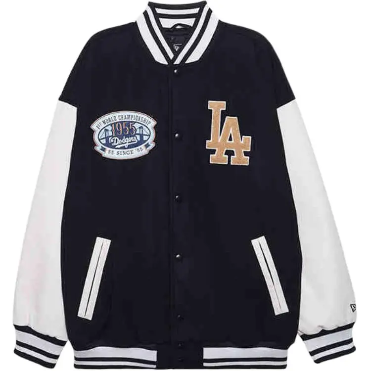 New Era x MLB FW24 Baseball Jacket Unisex Black