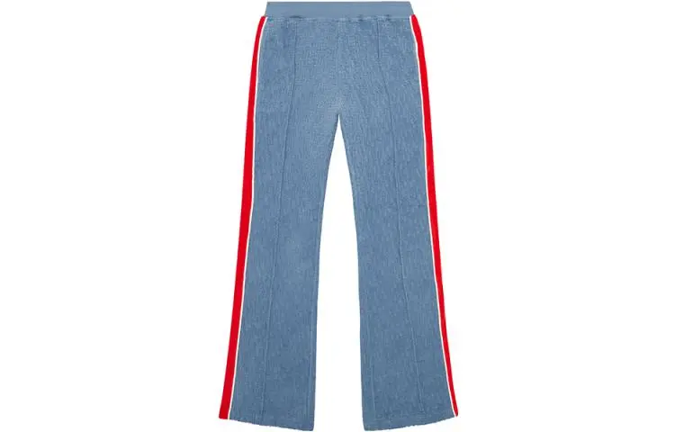 DIESEL Casual Pants Men's Blue Moderate Wide Leg Pants