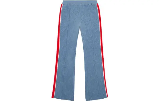 DIESEL Casual Pants Men's Blue Moderate Wide Leg Pants