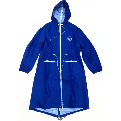 LOEWE Trench Coats Men's Blue Hooded Moderate Other