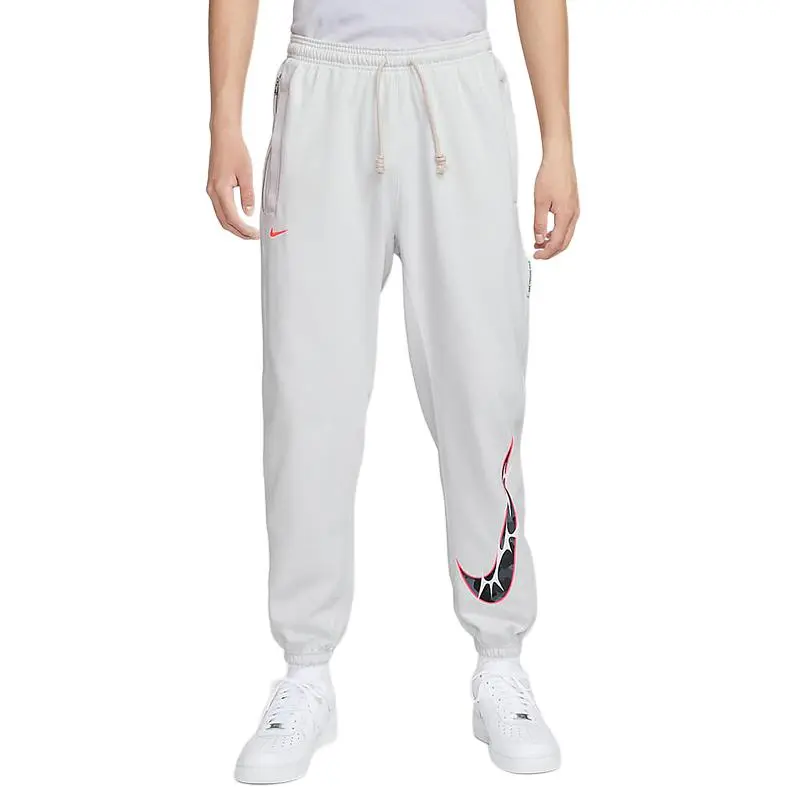 Nike Casual Pants Men's White Thickened And Fleece Lined Cuffed Pants