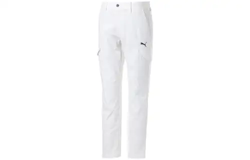 PUMA Casual Pants Men's White Moderate Slim Fit Pants