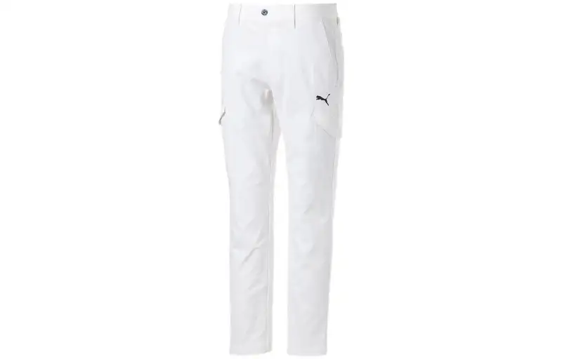 PUMA Casual Pants Men's White Moderate Slim Fit Pants