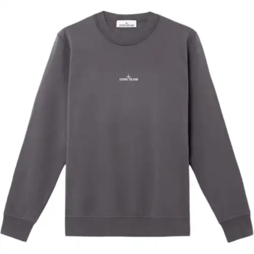 STONE ISLAND Logo-Printed Crewneck Sweatshirt