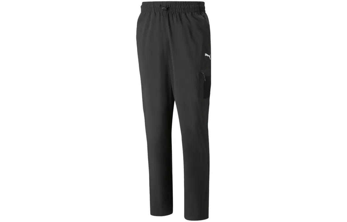 PUMA Casual Pants Men's Black Moderate Straight Fit Pants