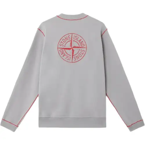 STONE ISLAND Year Of The Snake Limited Collection Sweatshirts Unisex Gray Crew Neck Moderate